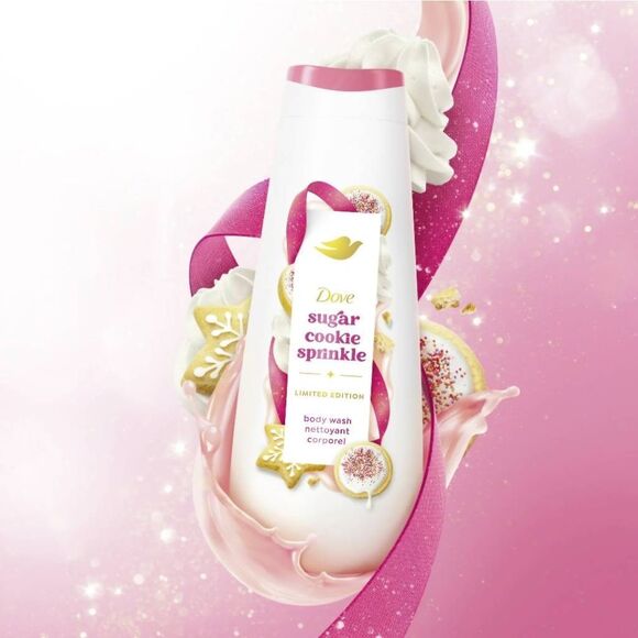 Dove Sugar Cookie Sprinkles Body Wash & Scrub Limited Edition Holiday Treats Set - Picture 2 of 7